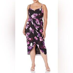 City Chic Sassy V Dress - Ruby